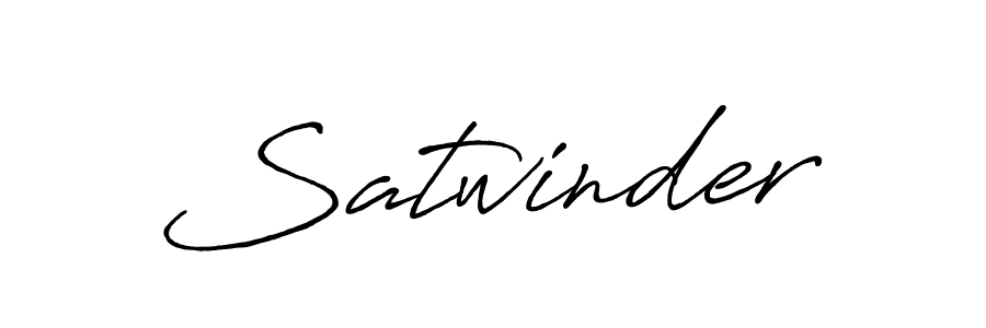 Make a beautiful signature design for name Satwinder. With this signature (Antro_Vectra_Bolder) style, you can create a handwritten signature for free. Satwinder signature style 7 images and pictures png