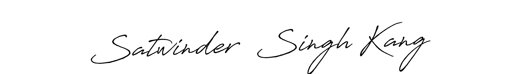 Create a beautiful signature design for name Satwinder  Singh Kang. With this signature (Antro_Vectra_Bolder) fonts, you can make a handwritten signature for free. Satwinder  Singh Kang signature style 7 images and pictures png