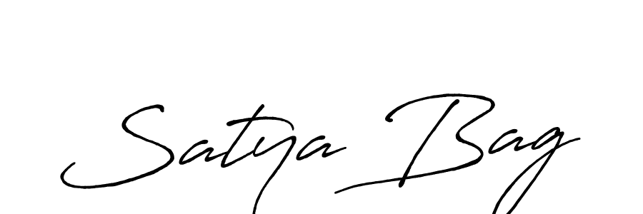 Design your own signature with our free online signature maker. With this signature software, you can create a handwritten (Antro_Vectra_Bolder) signature for name Satya Bag. Satya Bag signature style 7 images and pictures png