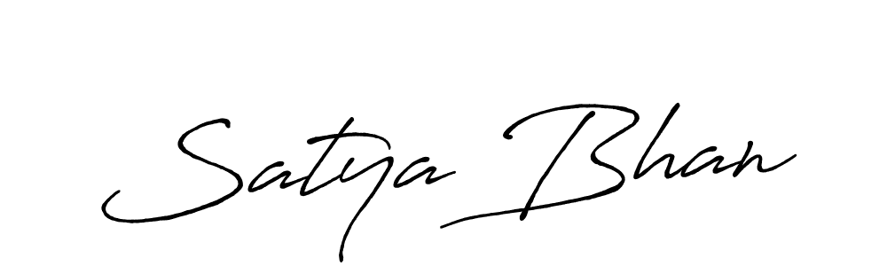 Create a beautiful signature design for name Satya Bhan. With this signature (Antro_Vectra_Bolder) fonts, you can make a handwritten signature for free. Satya Bhan signature style 7 images and pictures png