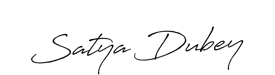 Create a beautiful signature design for name Satya Dubey. With this signature (Antro_Vectra_Bolder) fonts, you can make a handwritten signature for free. Satya Dubey signature style 7 images and pictures png