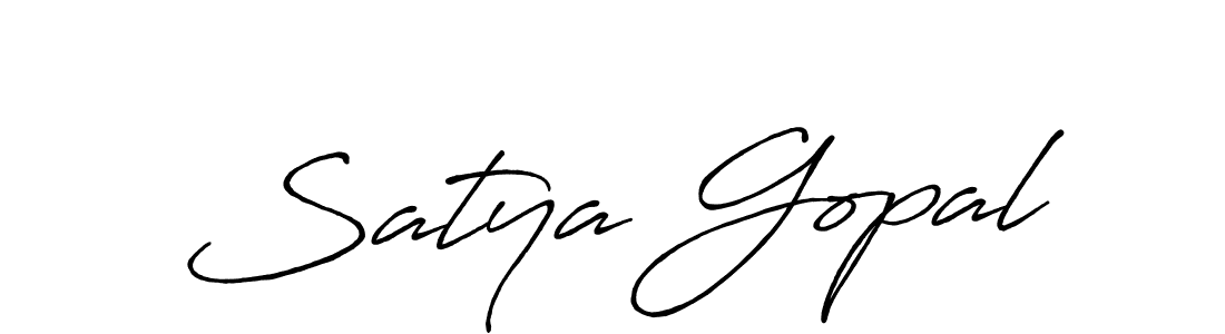 How to make Satya Gopal name signature. Use Antro_Vectra_Bolder style for creating short signs online. This is the latest handwritten sign. Satya Gopal signature style 7 images and pictures png