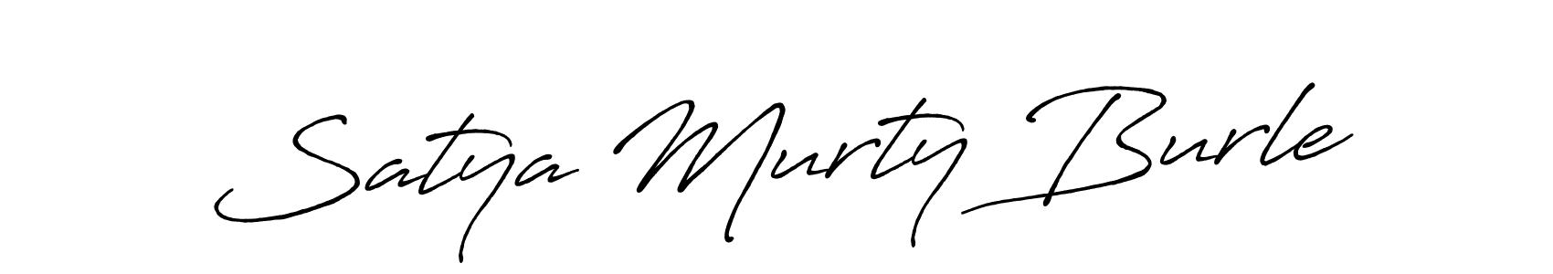 Satya Murty Burle stylish signature style. Best Handwritten Sign (Antro_Vectra_Bolder) for my name. Handwritten Signature Collection Ideas for my name Satya Murty Burle. Satya Murty Burle signature style 7 images and pictures png