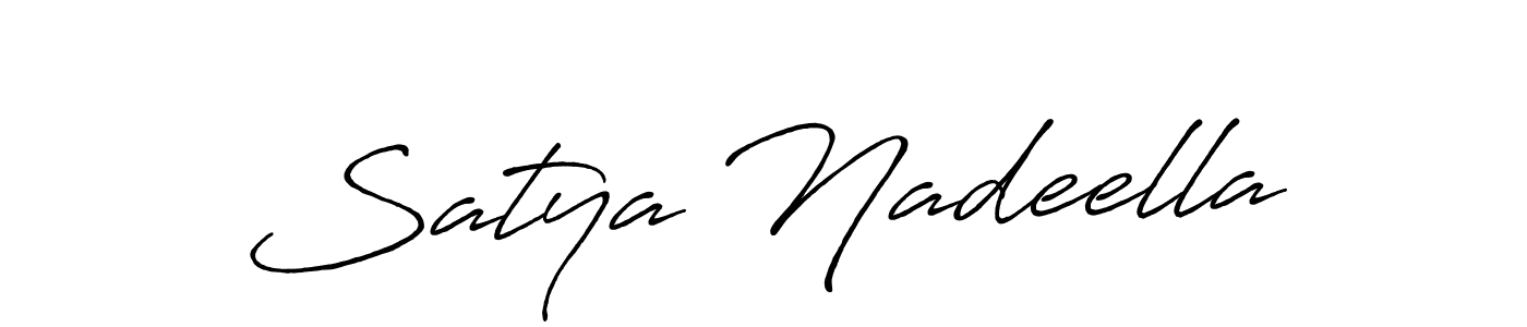 Similarly Antro_Vectra_Bolder is the best handwritten signature design. Signature creator online .You can use it as an online autograph creator for name Satya Nadeella. Satya Nadeella signature style 7 images and pictures png