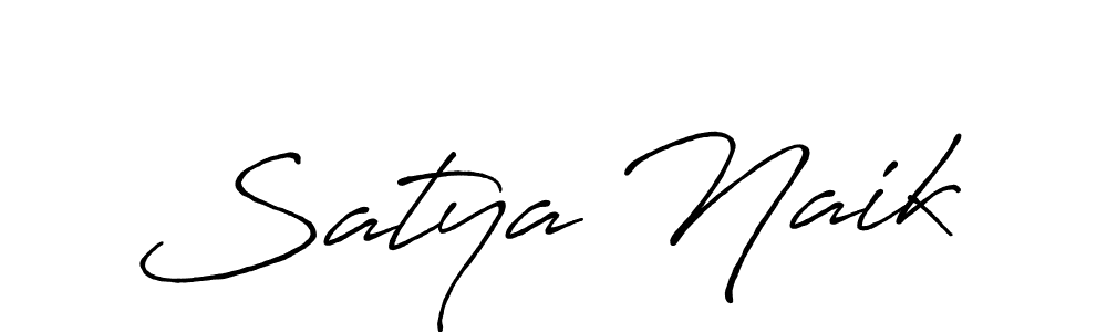 Make a beautiful signature design for name Satya Naik. With this signature (Antro_Vectra_Bolder) style, you can create a handwritten signature for free. Satya Naik signature style 7 images and pictures png