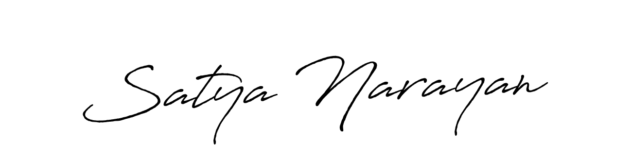Make a beautiful signature design for name Satya Narayan. With this signature (Antro_Vectra_Bolder) style, you can create a handwritten signature for free. Satya Narayan signature style 7 images and pictures png