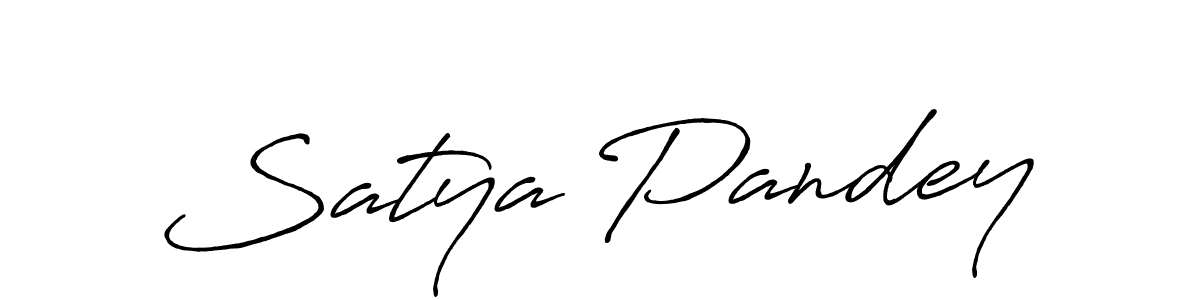 Design your own signature with our free online signature maker. With this signature software, you can create a handwritten (Antro_Vectra_Bolder) signature for name Satya Pandey. Satya Pandey signature style 7 images and pictures png