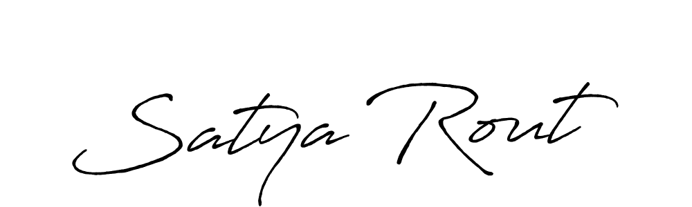 Satya Rout stylish signature style. Best Handwritten Sign (Antro_Vectra_Bolder) for my name. Handwritten Signature Collection Ideas for my name Satya Rout. Satya Rout signature style 7 images and pictures png