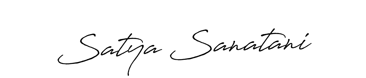 Satya Sanatani stylish signature style. Best Handwritten Sign (Antro_Vectra_Bolder) for my name. Handwritten Signature Collection Ideas for my name Satya Sanatani. Satya Sanatani signature style 7 images and pictures png