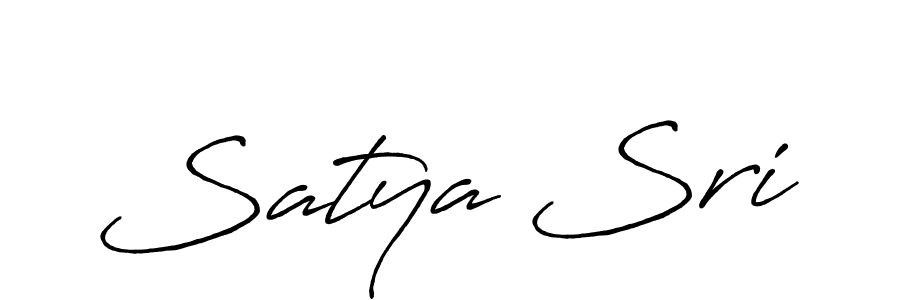 Satya Sri stylish signature style. Best Handwritten Sign (Antro_Vectra_Bolder) for my name. Handwritten Signature Collection Ideas for my name Satya Sri. Satya Sri signature style 7 images and pictures png