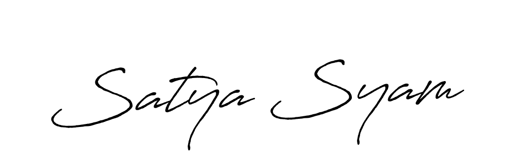 The best way (Antro_Vectra_Bolder) to make a short signature is to pick only two or three words in your name. The name Satya Syam include a total of six letters. For converting this name. Satya Syam signature style 7 images and pictures png