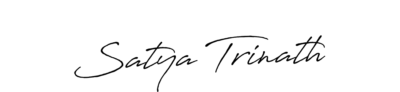 Satya Trinath stylish signature style. Best Handwritten Sign (Antro_Vectra_Bolder) for my name. Handwritten Signature Collection Ideas for my name Satya Trinath. Satya Trinath signature style 7 images and pictures png