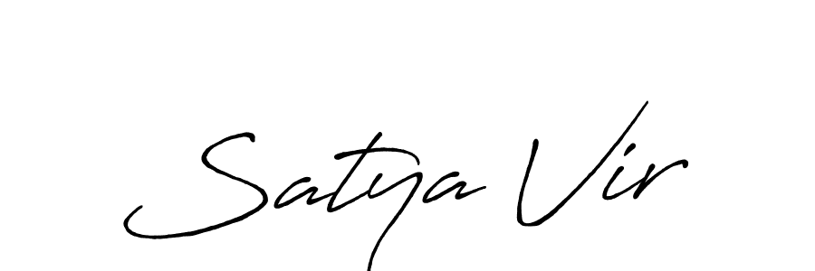 if you are searching for the best signature style for your name Satya Vir. so please give up your signature search. here we have designed multiple signature styles  using Antro_Vectra_Bolder. Satya Vir signature style 7 images and pictures png