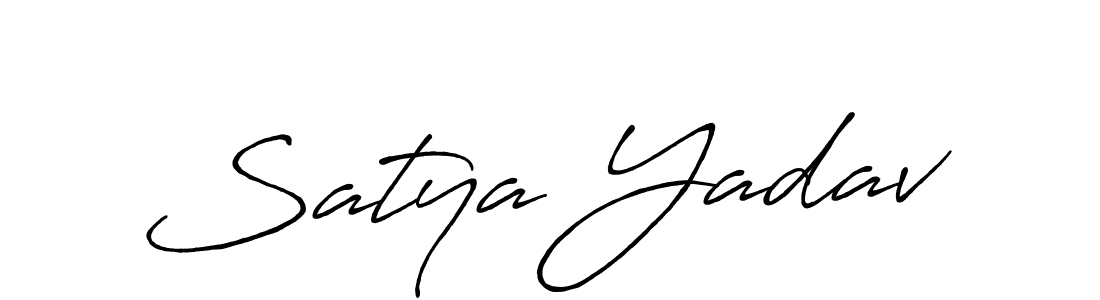 How to make Satya Yadav signature? Antro_Vectra_Bolder is a professional autograph style. Create handwritten signature for Satya Yadav name. Satya Yadav signature style 7 images and pictures png