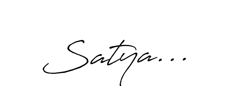 Satya... stylish signature style. Best Handwritten Sign (Antro_Vectra_Bolder) for my name. Handwritten Signature Collection Ideas for my name Satya.... Satya... signature style 7 images and pictures png