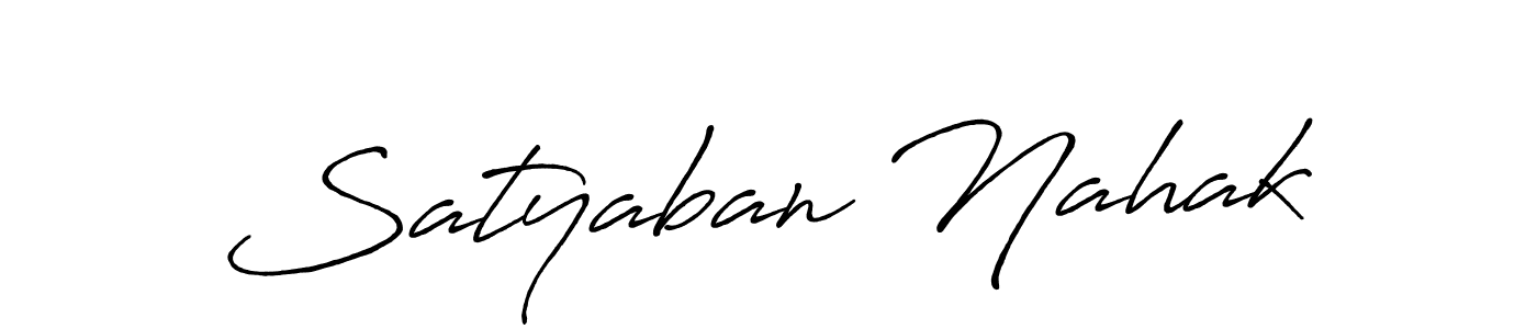 Design your own signature with our free online signature maker. With this signature software, you can create a handwritten (Antro_Vectra_Bolder) signature for name Satyaban Nahak. Satyaban Nahak signature style 7 images and pictures png