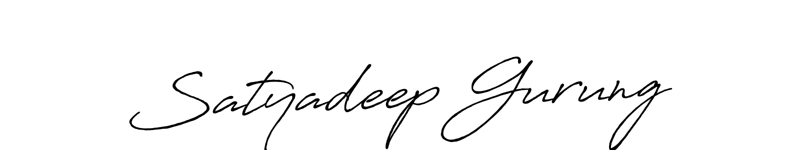 How to make Satyadeep Gurung signature? Antro_Vectra_Bolder is a professional autograph style. Create handwritten signature for Satyadeep Gurung name. Satyadeep Gurung signature style 7 images and pictures png