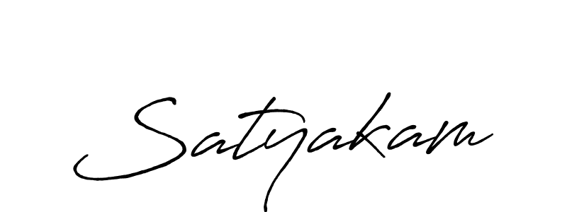 Make a beautiful signature design for name Satyakam. With this signature (Antro_Vectra_Bolder) style, you can create a handwritten signature for free. Satyakam signature style 7 images and pictures png