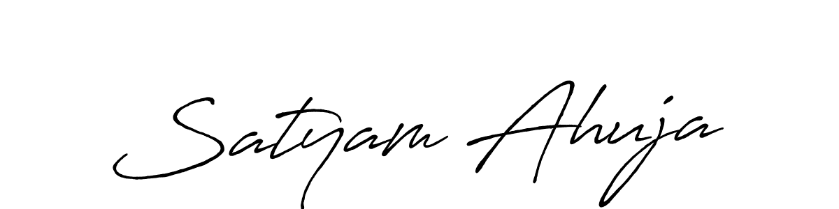 Design your own signature with our free online signature maker. With this signature software, you can create a handwritten (Antro_Vectra_Bolder) signature for name Satyam Ahuja. Satyam Ahuja signature style 7 images and pictures png