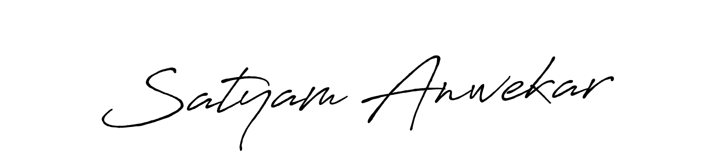 Satyam Anwekar stylish signature style. Best Handwritten Sign (Antro_Vectra_Bolder) for my name. Handwritten Signature Collection Ideas for my name Satyam Anwekar. Satyam Anwekar signature style 7 images and pictures png