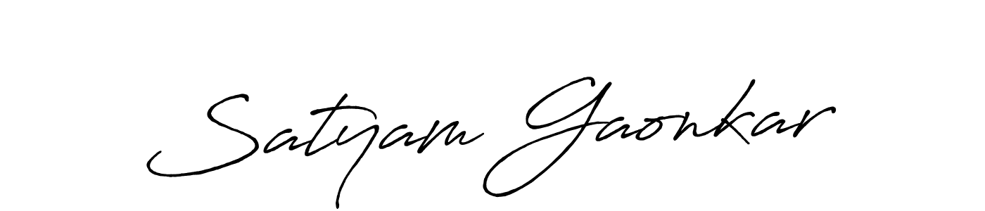 Design your own signature with our free online signature maker. With this signature software, you can create a handwritten (Antro_Vectra_Bolder) signature for name Satyam Gaonkar. Satyam Gaonkar signature style 7 images and pictures png