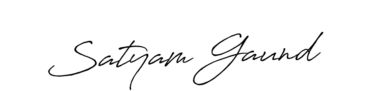 Design your own signature with our free online signature maker. With this signature software, you can create a handwritten (Antro_Vectra_Bolder) signature for name Satyam Gaund. Satyam Gaund signature style 7 images and pictures png