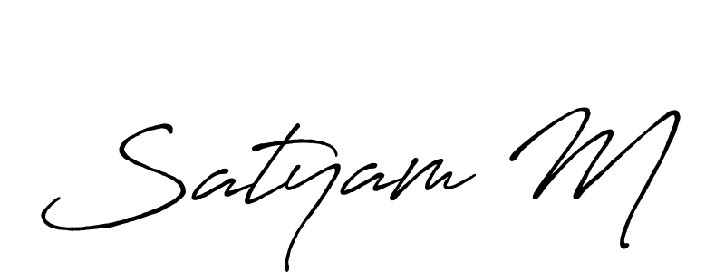 Make a beautiful signature design for name Satyam M. Use this online signature maker to create a handwritten signature for free. Satyam M signature style 7 images and pictures png