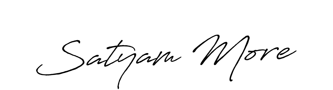 Use a signature maker to create a handwritten signature online. With this signature software, you can design (Antro_Vectra_Bolder) your own signature for name Satyam More. Satyam More signature style 7 images and pictures png