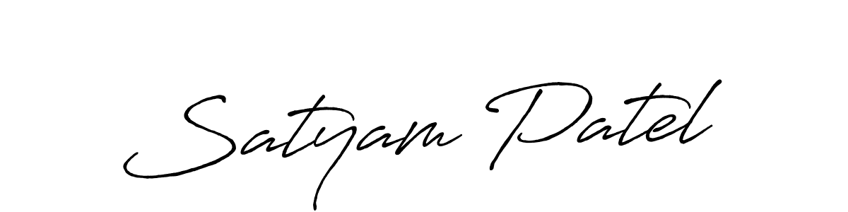 How to make Satyam Patel signature? Antro_Vectra_Bolder is a professional autograph style. Create handwritten signature for Satyam Patel name. Satyam Patel signature style 7 images and pictures png