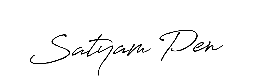 Similarly Antro_Vectra_Bolder is the best handwritten signature design. Signature creator online .You can use it as an online autograph creator for name Satyam Pen. Satyam Pen signature style 7 images and pictures png