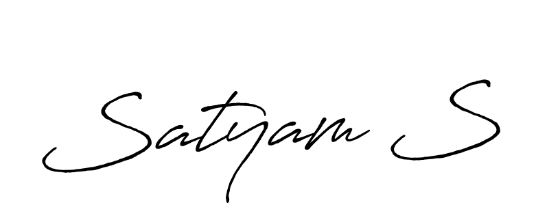 Design your own signature with our free online signature maker. With this signature software, you can create a handwritten (Antro_Vectra_Bolder) signature for name Satyam S. Satyam S signature style 7 images and pictures png