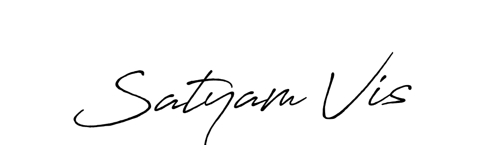 Design your own signature with our free online signature maker. With this signature software, you can create a handwritten (Antro_Vectra_Bolder) signature for name Satyam Vis. Satyam Vis signature style 7 images and pictures png