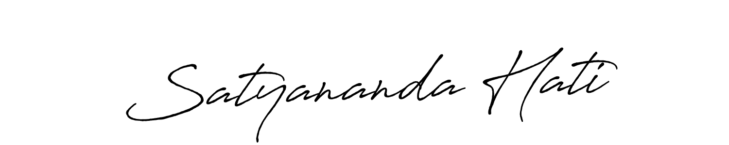 How to make Satyananda Hati name signature. Use Antro_Vectra_Bolder style for creating short signs online. This is the latest handwritten sign. Satyananda Hati signature style 7 images and pictures png