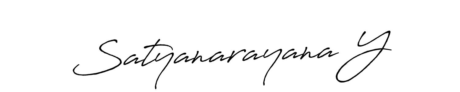 Create a beautiful signature design for name Satyanarayana Y. With this signature (Antro_Vectra_Bolder) fonts, you can make a handwritten signature for free. Satyanarayana Y signature style 7 images and pictures png