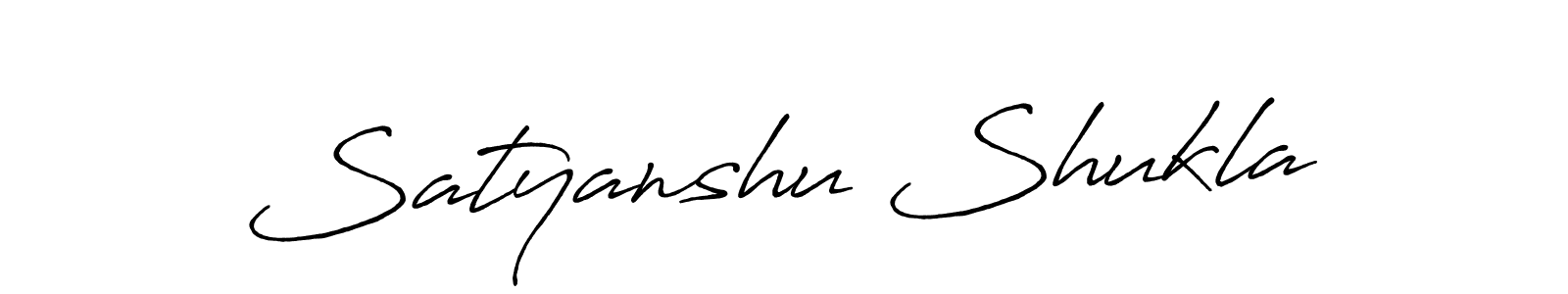 How to make Satyanshu Shukla name signature. Use Antro_Vectra_Bolder style for creating short signs online. This is the latest handwritten sign. Satyanshu Shukla signature style 7 images and pictures png