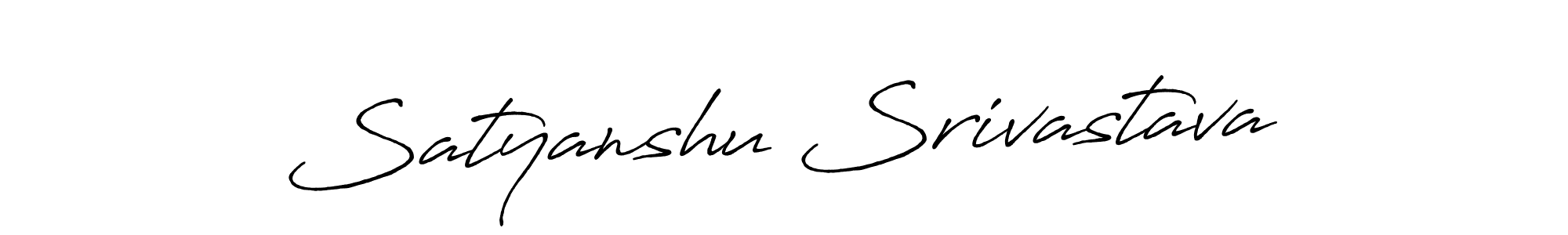 Design your own signature with our free online signature maker. With this signature software, you can create a handwritten (Antro_Vectra_Bolder) signature for name Satyanshu Srivastava. Satyanshu Srivastava signature style 7 images and pictures png