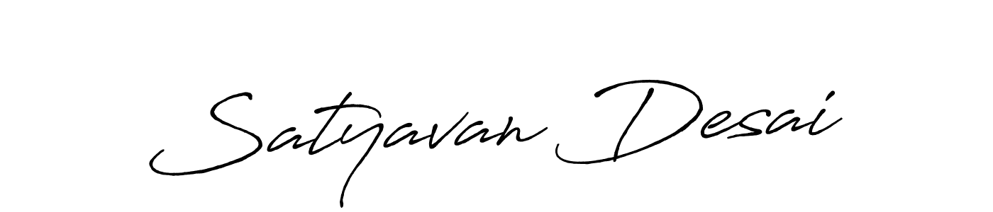 Make a beautiful signature design for name Satyavan Desai. With this signature (Antro_Vectra_Bolder) style, you can create a handwritten signature for free. Satyavan Desai signature style 7 images and pictures png