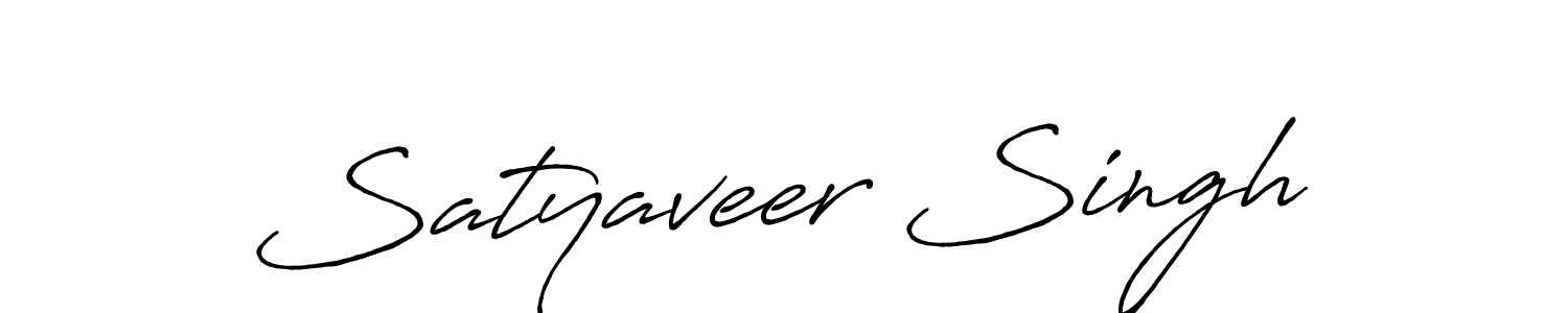 Make a beautiful signature design for name Satyaveer Singh. With this signature (Antro_Vectra_Bolder) style, you can create a handwritten signature for free. Satyaveer Singh signature style 7 images and pictures png