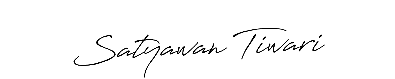 Create a beautiful signature design for name Satyawan Tiwari. With this signature (Antro_Vectra_Bolder) fonts, you can make a handwritten signature for free. Satyawan Tiwari signature style 7 images and pictures png