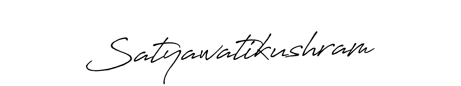 if you are searching for the best signature style for your name Satyawatikushram. so please give up your signature search. here we have designed multiple signature styles  using Antro_Vectra_Bolder. Satyawatikushram signature style 7 images and pictures png