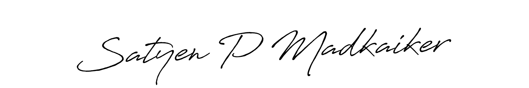 Also we have Satyen P Madkaiker name is the best signature style. Create professional handwritten signature collection using Antro_Vectra_Bolder autograph style. Satyen P Madkaiker signature style 7 images and pictures png