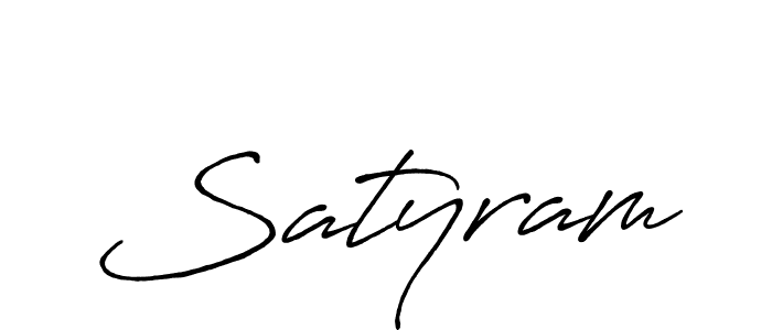 Design your own signature with our free online signature maker. With this signature software, you can create a handwritten (Antro_Vectra_Bolder) signature for name Satyram. Satyram signature style 7 images and pictures png