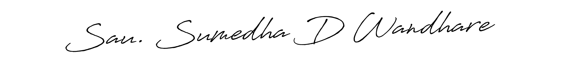 Also we have Sau. Sumedha D Wandhare name is the best signature style. Create professional handwritten signature collection using Antro_Vectra_Bolder autograph style. Sau. Sumedha D Wandhare signature style 7 images and pictures png