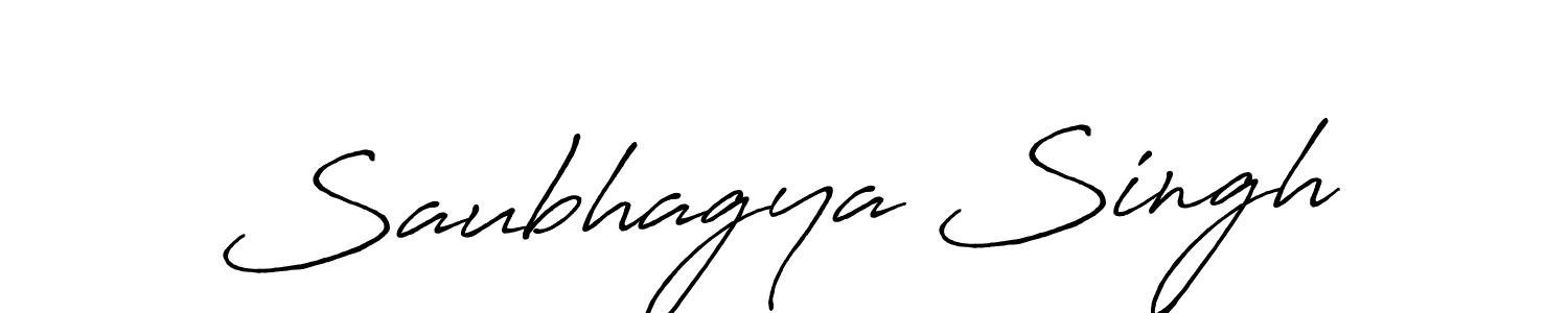 How to make Saubhagya Singh name signature. Use Antro_Vectra_Bolder style for creating short signs online. This is the latest handwritten sign. Saubhagya Singh signature style 7 images and pictures png