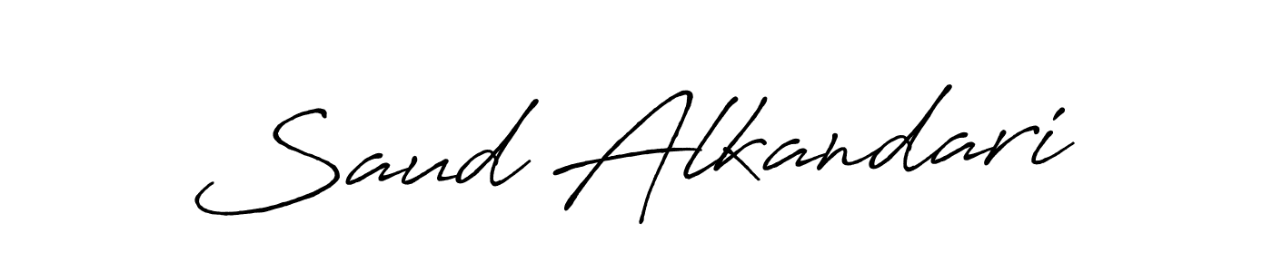 Design your own signature with our free online signature maker. With this signature software, you can create a handwritten (Antro_Vectra_Bolder) signature for name Saud Alkandari. Saud Alkandari signature style 7 images and pictures png