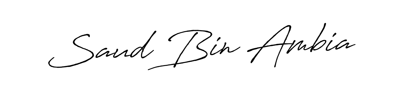 The best way (Antro_Vectra_Bolder) to make a short signature is to pick only two or three words in your name. The name Saud Bin Ambia include a total of six letters. For converting this name. Saud Bin Ambia signature style 7 images and pictures png
