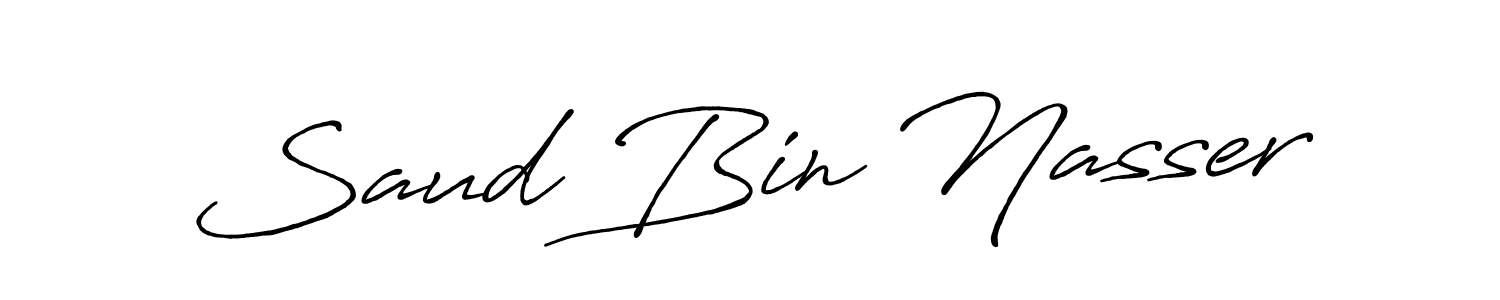 How to make Saud Bin Nasser name signature. Use Antro_Vectra_Bolder style for creating short signs online. This is the latest handwritten sign. Saud Bin Nasser signature style 7 images and pictures png