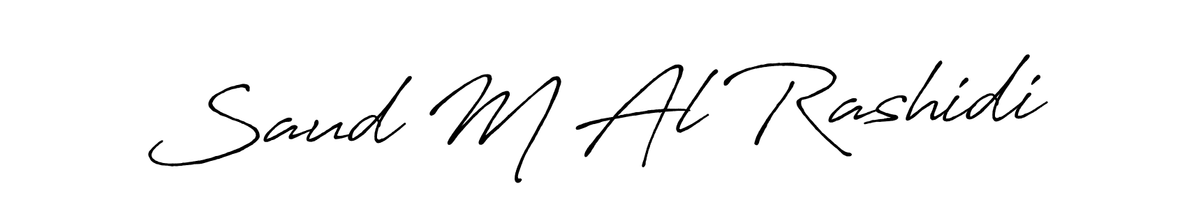 Make a beautiful signature design for name Saud M Al Rashidi. With this signature (Antro_Vectra_Bolder) style, you can create a handwritten signature for free. Saud M Al Rashidi signature style 7 images and pictures png