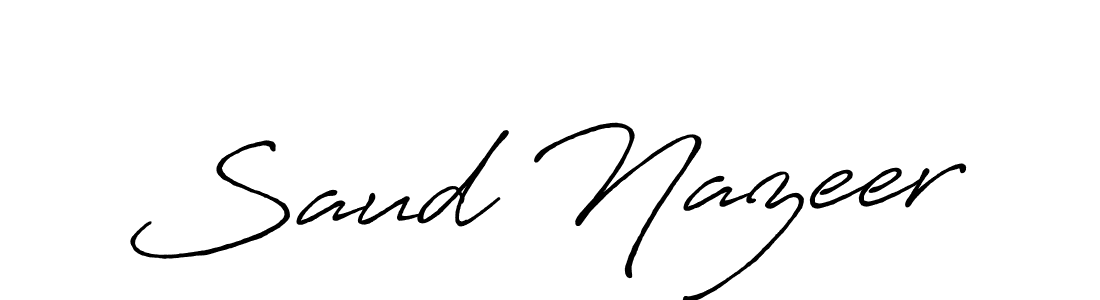 Also we have Saud Nazeer name is the best signature style. Create professional handwritten signature collection using Antro_Vectra_Bolder autograph style. Saud Nazeer signature style 7 images and pictures png