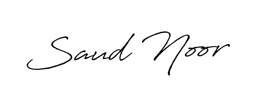 Design your own signature with our free online signature maker. With this signature software, you can create a handwritten (Antro_Vectra_Bolder) signature for name Saud Noor. Saud Noor signature style 7 images and pictures png